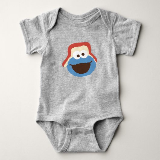 Cookie Monster Woodland Face Romper (Voorkant)