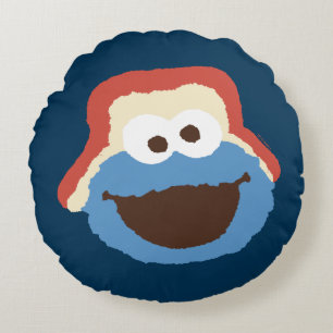 Cookie Monster Woodland Face Rond Kussen