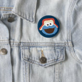 Cookie Monster Woodland Face Ronde Button 5,7 Cm (In situ)