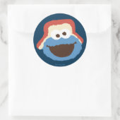 Cookie Monster Woodland Face Ronde Sticker (Tas)
