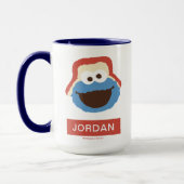 Cookie Monster Woodland Face | Voeg je naam toe Mok (Links)