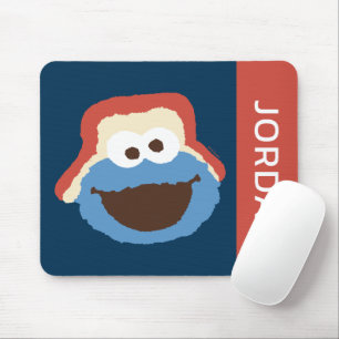 Cookie Monster Woodland Gezicht Voeg je naam toe Muismat