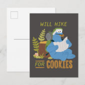 Cookie Monster | Wordt opgehaald voor koekjes Briefkaart (Voorkant / Achterkant)