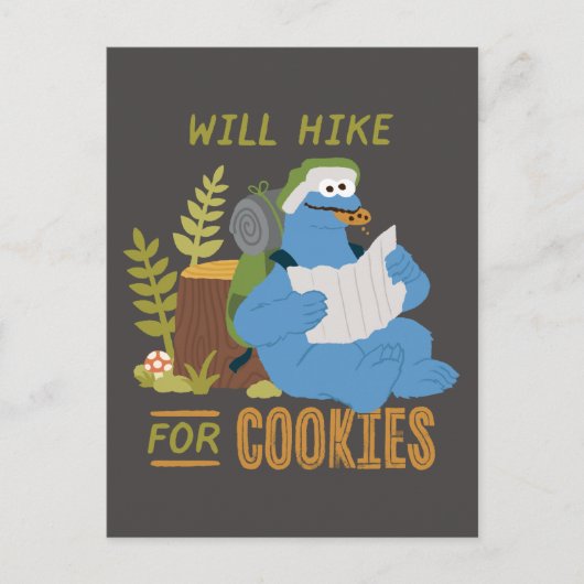Cookie Monster | Wordt opgehaald voor koekjes Briefkaart (Voorkant)