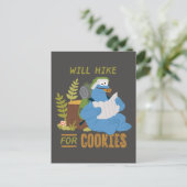 Cookie Monster | Wordt opgehaald voor koekjes Briefkaart (Staand voorkant)