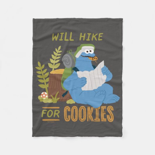 Cookie Monster | Wordt opgehaald voor koekjes Fleece Deken (Voorkant)