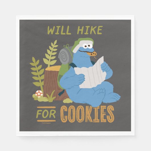 Cookie Monster | Wordt opgehaald voor koekjes Servet (Voorkant)
