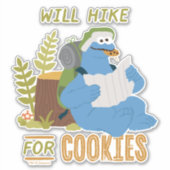 Cookie Monster | Wordt opgehaald voor koekjes Sticker (Voorkant)