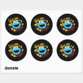 Cookie Monster Yum Ronde Sticker (Vel)