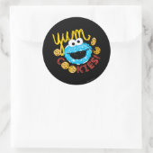 Cookie Monster Yum Ronde Sticker (Tas)