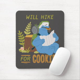 Cookie Monster Zal Wandelen Voor Koekjes Muismat