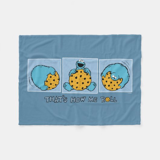 Cookie Monster | Zo ben ik aan het rollen Fleece Deken (Voorkant (Horizontaal))