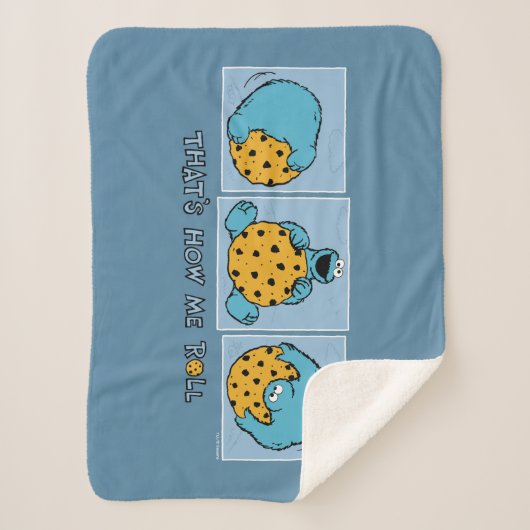 Cookie Monster | Zo ben ik aan het rollen Sherpa Deken (Voorkant)