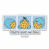 Cookie Monster | Zo ben ik aan het rollen Sticker (Voorkant)