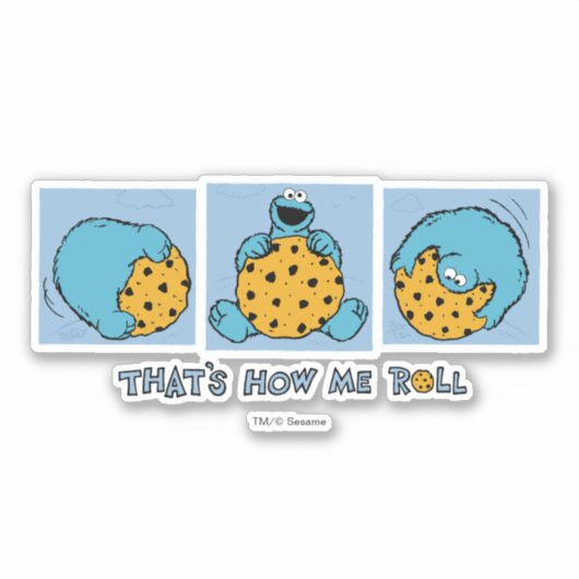 Cookie Monster | Zo ben ik aan het rollen Sticker (Voorkant)