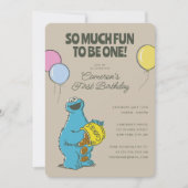 Cookie Monster | Zo leuk om één jarig te zijn Kaart (Voorkant)