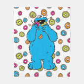 Cookie MonsterDonut Destroyer Fleece Deken (Voorkant)