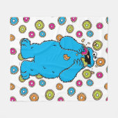 Cookie MonsterDonut Destroyer Fleece Deken (Voorkant (Horizontaal))