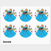 Cookie MonsterDonut Destroyer Ronde Sticker (Vel)