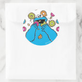 Cookie MonsterDonut Destroyer Ronde Sticker (Tas)
