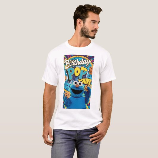 "Cookie Monster's Birthday Bash: Pop Edition!" T-shirt (Voorkant volledig)