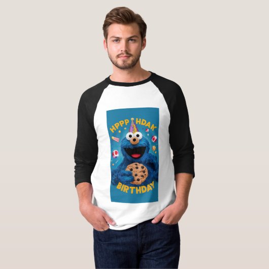 "Cookie Monster's Birthday Bash: Pop Edition!" T-shirt (Voorkant volledig)