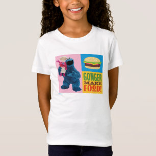 Cookie Monster's Foodie Truck   Gonger Maakt Eten T-shirt