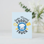 Cookie Monster's Foodie Truck Logo Briefkaart (Staand voorkant)