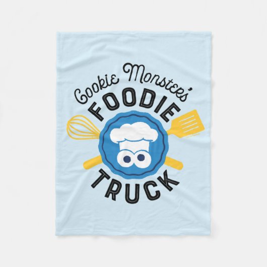 Cookie Monster's Foodie Truck Logo Fleece Deken (Voorkant)