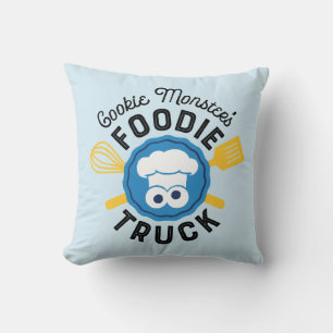 Cookie Monster's Foodie Truck Logo Kussen