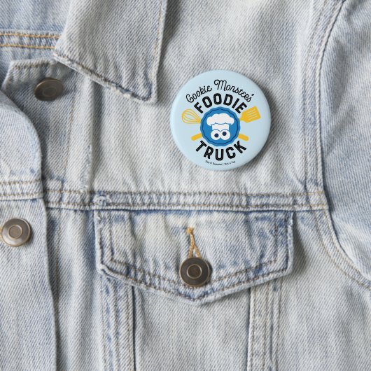 Cookie Monster's Foodie Truck Logo Ronde Button 5,7 Cm (In situ)