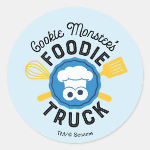 Cookie Monster's Foodie Truck Logo Ronde Sticker