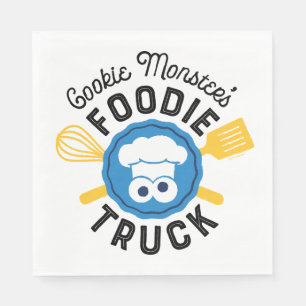 Cookie Monster's Foodie Truck Logo Servet