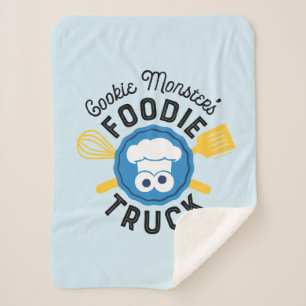 Cookie Monster's Foodie Truck Logo Sherpa Deken