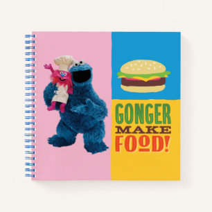 Cookie Monster's Foodie Truck Lukt voedsel maken Notitieboek