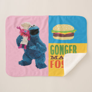 Cookie Monster's Foodie Truck   Lukt voedsel maken Sherpa Deken