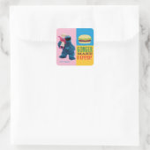 Cookie Monster's Foodie Truck | Lukt voedsel maken Vierkante Sticker (Tas)