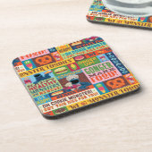 Cookie Monster's Foodie Truck Pattern Bier Onderzetter (Linkerzijde)