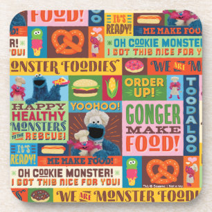 Cookie Monster's Foodie Truck Pattern Bier Onderzetter