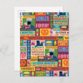 Cookie Monster's Foodie Truck Pattern Briefkaart (Voorkant / Achterkant)