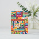 Cookie Monster's Foodie Truck Pattern Briefkaart (Staand voorkant)