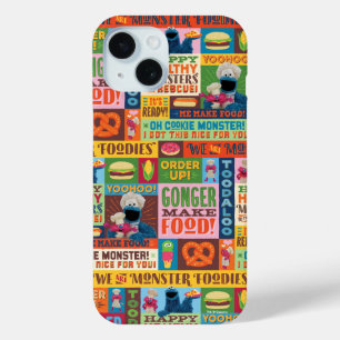 Cookie Monster's Foodie Truck Pattern iPhone 15 Case