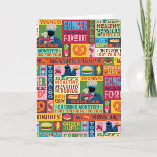 Cookie Monster's Foodie Truck Pattern Kaart (Voorkant)