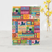 Cookie Monster's Foodie Truck Pattern Kaart (Gele Bloem)