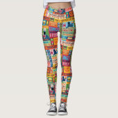 Cookie Monster's Foodie Truck Pattern Leggings (Voorkant)