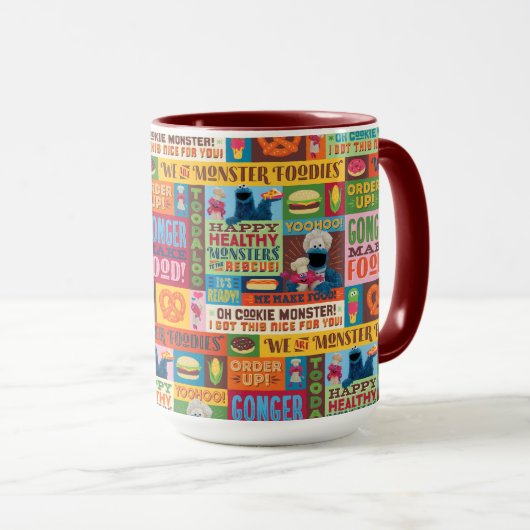 Cookie Monster's Foodie Truck Pattern Mok (Voorkant rechts)