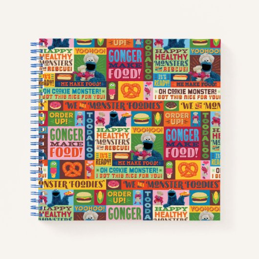 Cookie Monster's Foodie Truck Pattern Notitieboek (Voorkant)