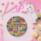 Cookie Monster's Foodie Truck Pattern Papieren Bordje (Feest)