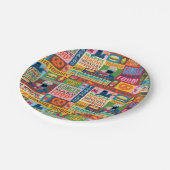 Cookie Monster's Foodie Truck Pattern Papieren Bordje (Gekanteld)