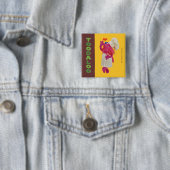 Cookie Monster's Foodie Truck | Toodaloo Vierkante Button 5,1 Cm (In situ)